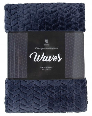 Koc 150x200 Waves Grafitowy Home & You
