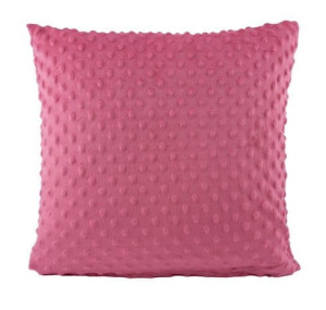 Poszewka 40x40 Minky Karbowana Amarantowa c.róż