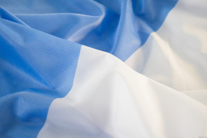Tkanina flagowa biało-niebieska kościelna