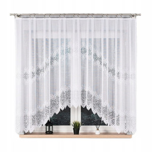 Firanka gotowa żakardowa VIOLETTA 300X160cm biały