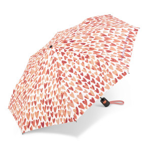 Parasol Benetton Mini AC wzór Serca Różowe