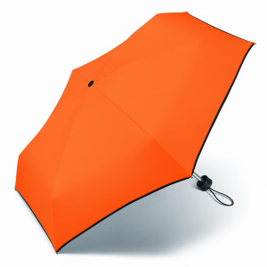 Parasol Happy Rain Ultra Mini krótki manualny kieszonkowy Pomarańczowy Orange z lamówką do torebki