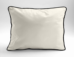 Poszewka Pure z Makosatyny bawełnianej 70x80 Kremowy Ekri Premium