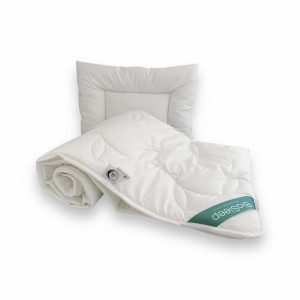 Komplet Niemowlęcy Kołderka 90x120 + Poduszka 40x60 BioSleep Całoroczna Tencel