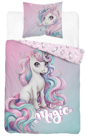 Pościel młodzieżowa 160x200 Jednorożec Baby kolorowy unicorn