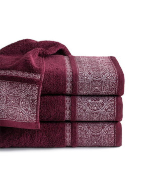 Ręcznik Sofia 70x140 burgund 500g 100% bawełna