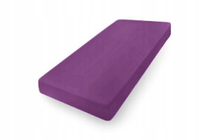 Prześcieradło Jersey z gumą 130/140x190/200 PREMIUM Fioletowe