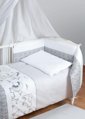 Komplet Pościeli Bawełnianej 2 Częściowej 100x135 Bianco Safari