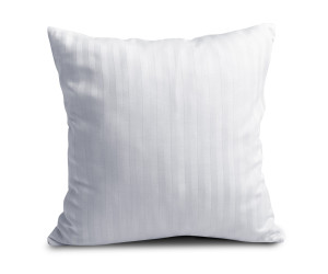 Poszewka z Adamaszku 40x40 paski 1 cm Biała