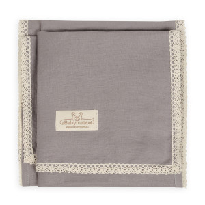 Kocyk LINEN w pudełku 75x100 Ciemny Szary naturalny