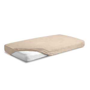 Prześcieradło Frotte z Gumką 130/140x190/200 PREMIUM Beżowe