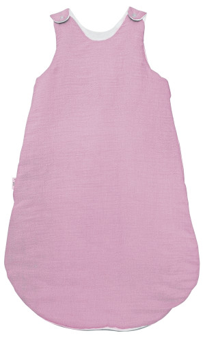 Śpiworek dziecięcy 80cm MUŚLIN SLEEP Pudrowy