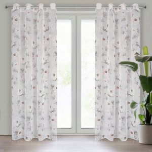 Firana gotowa 140x250 Bessy Kwiaty na przelotkach