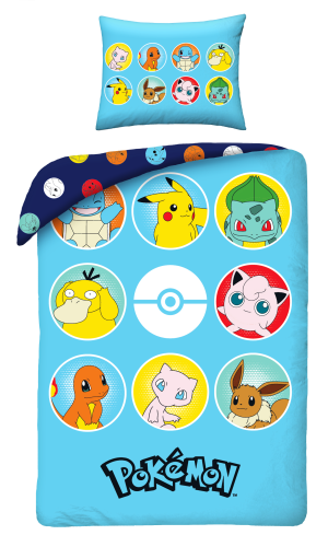 Pościel Młodzieżowa 140X200 Pokemony Pikaczu Mikrofibra
