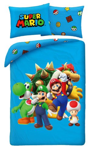 Pościel Młodzieżowa 140X200 Super Mario Mikrofibra