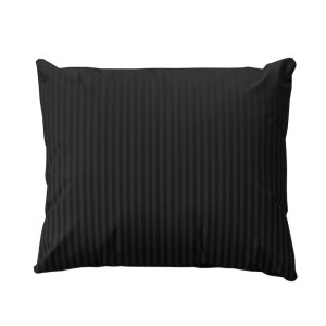 Poszewka Adamaszek Pure paski z satyny bawełnianej 70x80 Czarna