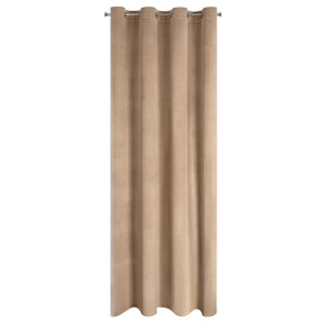 Zasłona gotowa na przelotkach ROSA 140x250 ciemna beżowa
