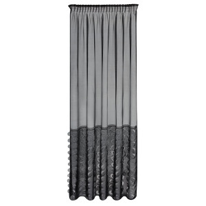 Firana gotowa Debora 140x270 czarna na taśmie