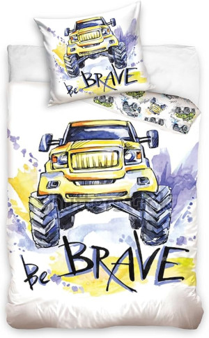 Pościel Dziecięca 140x200 Monster Truck Bawełniana