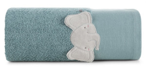 Ręcznik dziecięcy 50x90 Słonik niebieski 100% Bawełna