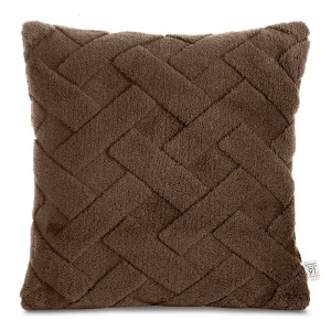 Poszewka 45x45 Caro wytłaczane romby Ciemny Brąz