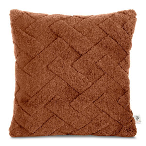 Poszewka 45x45 Caro wytłaczane romby Ceglasty