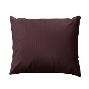 Poszewka 50x60 Adamaszek Pure paski z satyny bawełnianej Burgund wino