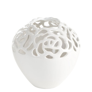 Wazon Dekoracyjny CELIA 17 x 17 x 17cm kremowy