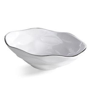 Misa Dekoracyjna BONI 25 x 16 x 8cm biały + srebrny