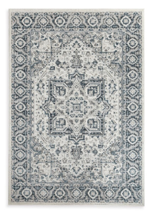 Dywan 120x170 Elora Ornament kremowy / niebieski designerski