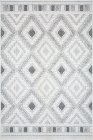 Dywan 120x170 Didar 3 Ornament srebrny
