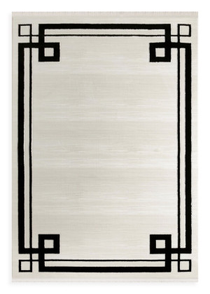 Dywan 160x230 Aura 3 Geometryczny Nowoczesny jasnoszary / czarny