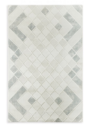 Dywan 120x170 Crystal 5 Abstrakcyjny Nowoczesny kremowy / niebieski