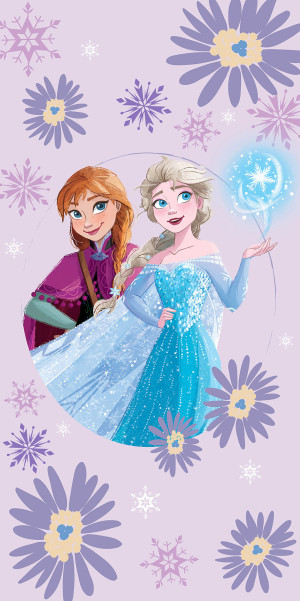 Ręcznik Plażowy Kąpielowy 70x140 Frozen Kraina Lodów Elsa i Anna