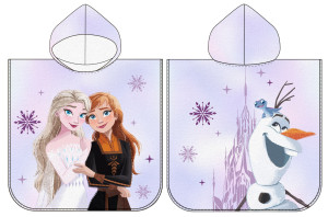 Ponczo dziecięce z Kapturem 55x110 Ręcznik Frozen Kraina Lodu Bawełna