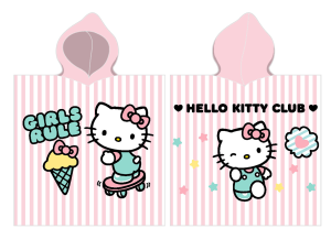 Ponczo z kapturem 55x110 Hello Kitty Kotek Ręcznik