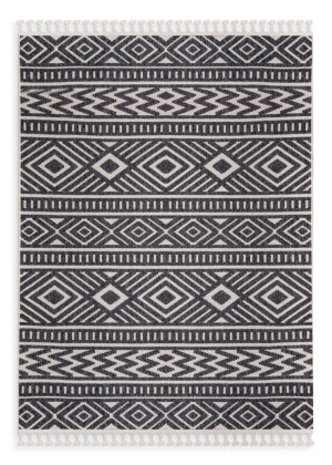 Dywan 160x230 Linea 1 Boho Ciemnoszary Kremowy