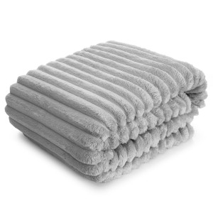 Koc 200x220 Soft Srebrny