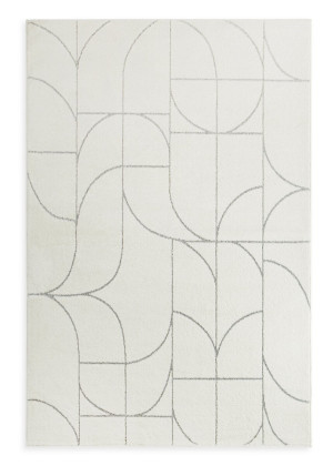 Dywan 200x290 Infinity1 geometryczny kremowy / stalowy nowoczesny