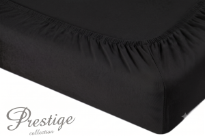 Prześcieradło Jersey z gumką 120x200 Czarny Prestige Collection 160 g/m2