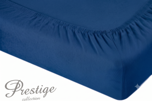 Prześcieradło Jersey z gumką 160x200 Granatowe Prestige Collection 160 g/m2