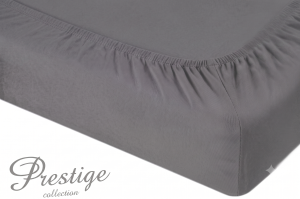 Prześcieradło Jersey z gumką 90x200 Grafitowe Prestige Collection 160 g/m2