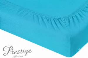 Prześcieradło Jersey z gumką 90x200 Turkusowe Prestige Collection 160 g/m2