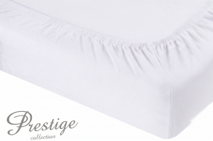 Prześcieradło Jersey z gumką 90x200 Białe Prestige Collection 160 g/m2