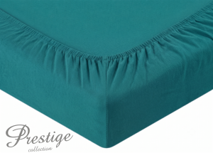 Prześcieradło Jersey z gumką 220x200 Ciemny Turkus Prestige Collection 160 g/m2