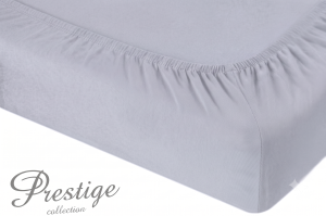 Prześcieradło Jersey z gumką 140x200 Jasny Szary Prestige Collection 160 g/m2