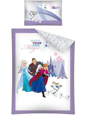 Pościel do łóżeczka bawełniana 100x135 FROZEN Elsa Anna