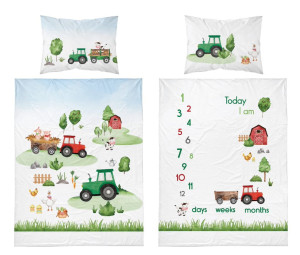 Pościel niemowlęca 100x135 Traktorek Farma BAWEŁNA