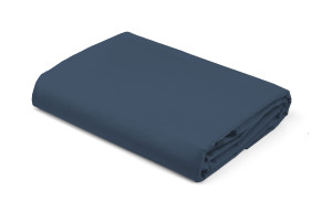 Prześcieradło Satynowe z gumką 160x200 Niebieskie Denim Blue