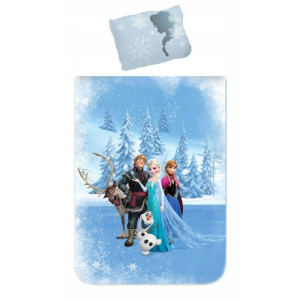 Pościel Bawełniana 140x200 KRAINA LODU FROZEN Anna i Elza